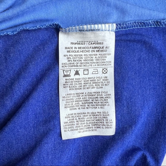 NIKE  Dodgers  Royal/Navy MLB Tri-Blend Raglan 3/4-Sleeve T-Shirt Size S… - Picture 8 of 9